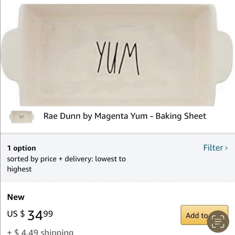 NWOT Rae Dunn Ceramic Baking Pan - Picture 5 of 5